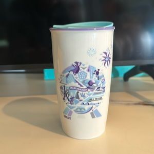 2019 Starbucks Disney Epcot Ceramic Travel Mug Tumbler NWT